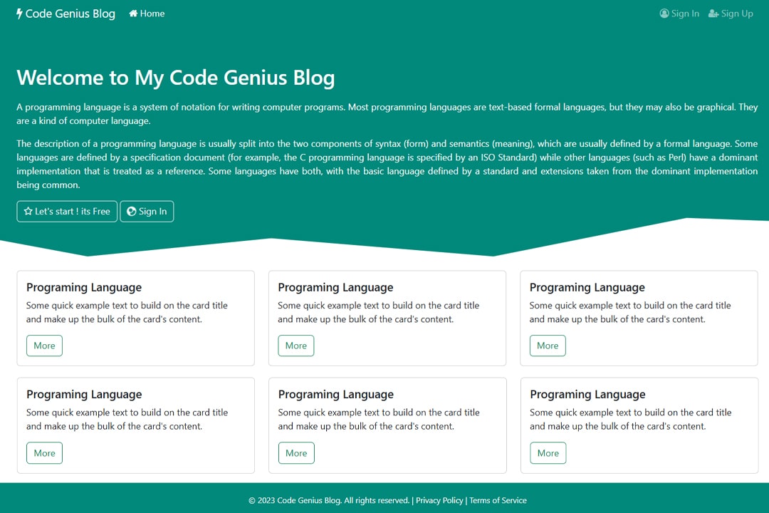 Code Genius Blog Homepage
