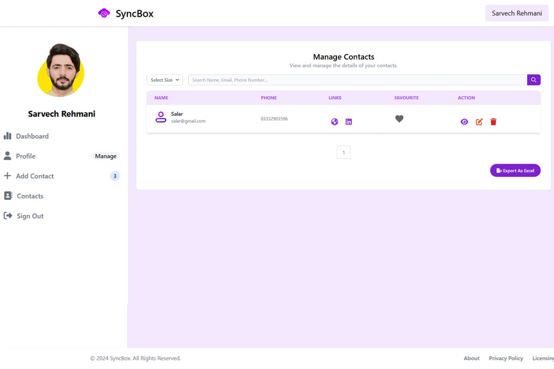 Export Functionality